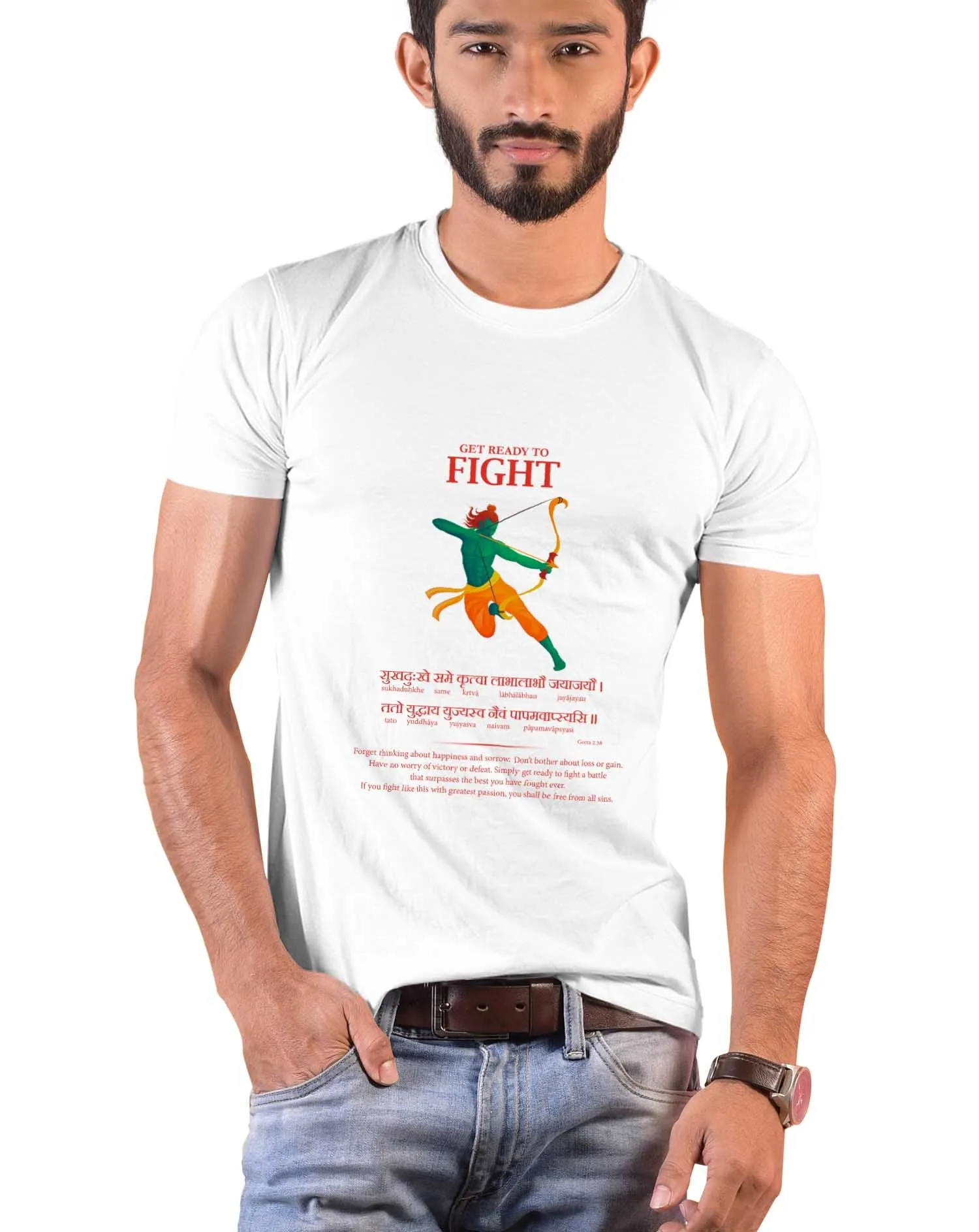 Get Ready to Fight, Sanskrit T-shirt